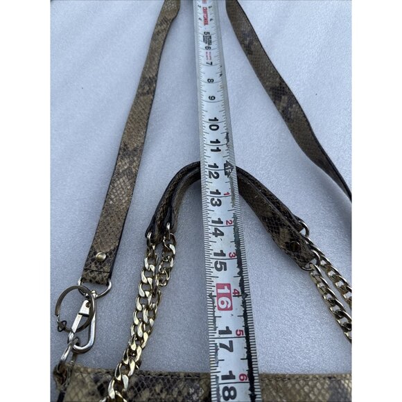 Michael Kors Womens Snake Skin Shoulder Bag With Chain Strap & Crossbody Option - Picture 8 of 11